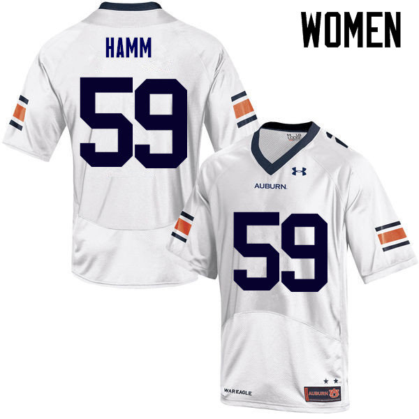 Women's Auburn Tigers #59 Brodarious Hamm White College Stitched Football Jersey